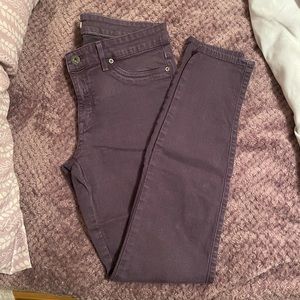 Purple skinny jeans